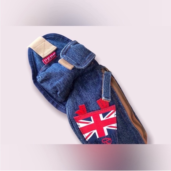 90’s Designer Fanny Sack Bag Vintage Denim Waist Purse - Picture 6 of 10